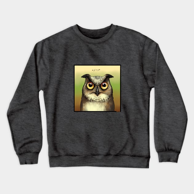 Owl plop Crewneck Sweatshirt by modillion